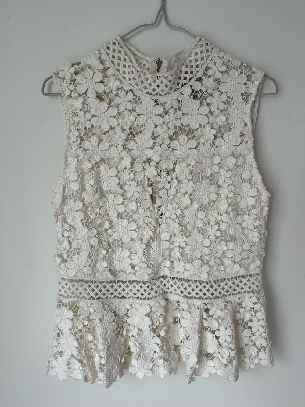 Sea New York Women's Ivory Floral Lace Sleeveless Top